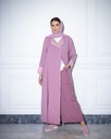 Crepe Abaya with Scarf Rose (1-1)
