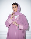 Crepe Abaya with Scarf Rose (1-1)