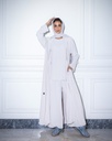 High Neck Abaya Off White