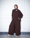 High Neck Abaya Brown