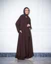 High Neck Abaya Brown
