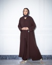 High Neck Abaya Brown