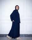 High Neck Abaya Navy Blue