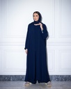 High Neck Abaya Navy Blue