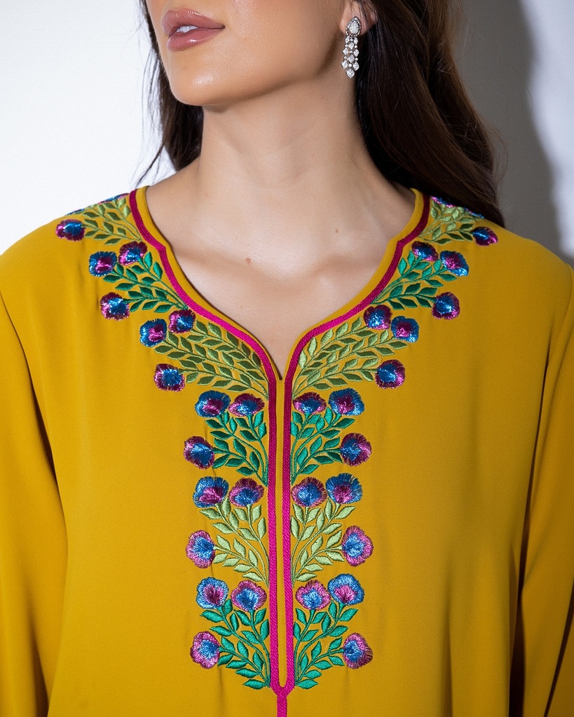Mustard Flat embroidery (EMB 04)