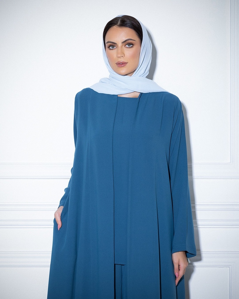 High Neck Abaya Turquoise
