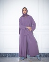 High Neck Abaya Lavender