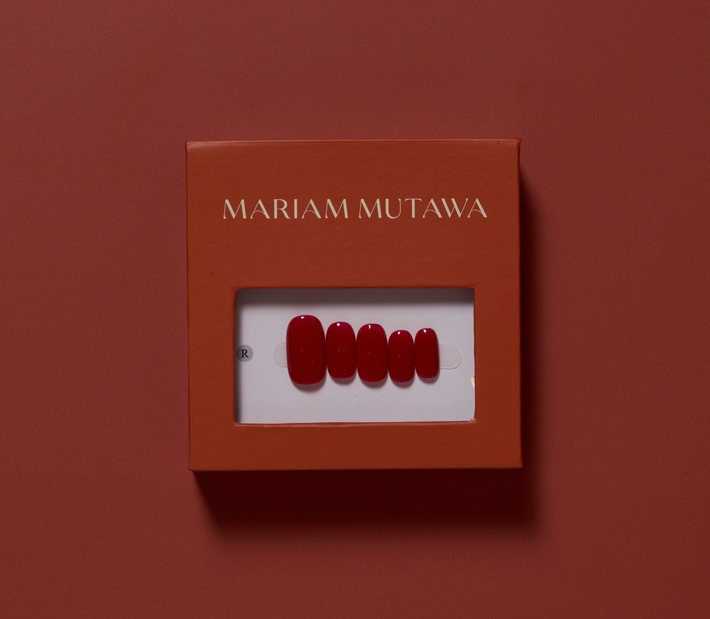 Nails Red ( square shape )