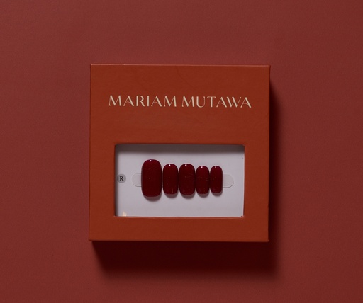 Nails Maroon ( square shape )